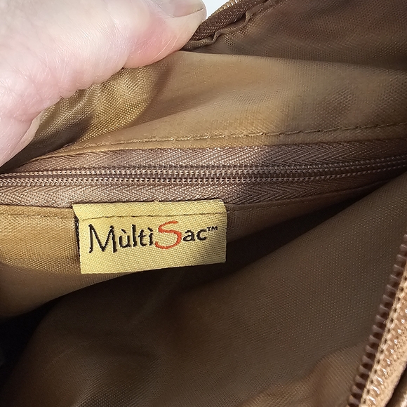 MultiSac Leopard Print Crossbody CONCEAL CARRY Bag, Hidden Pocket Under Front - Picture 4 of 7